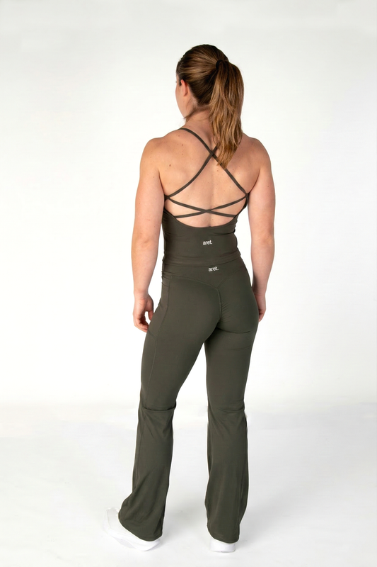 Olive Sculpt Flare Legging