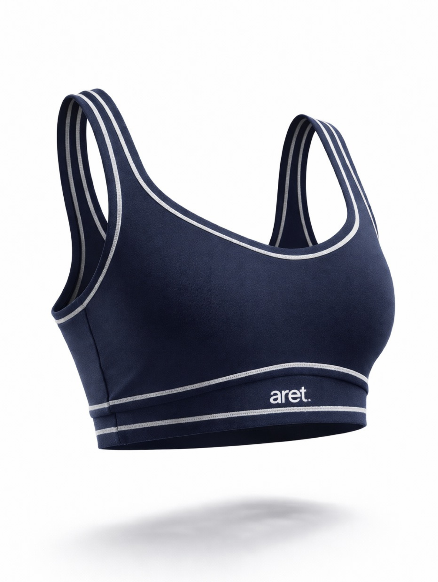 Set Azul Marino Ribete Blanco