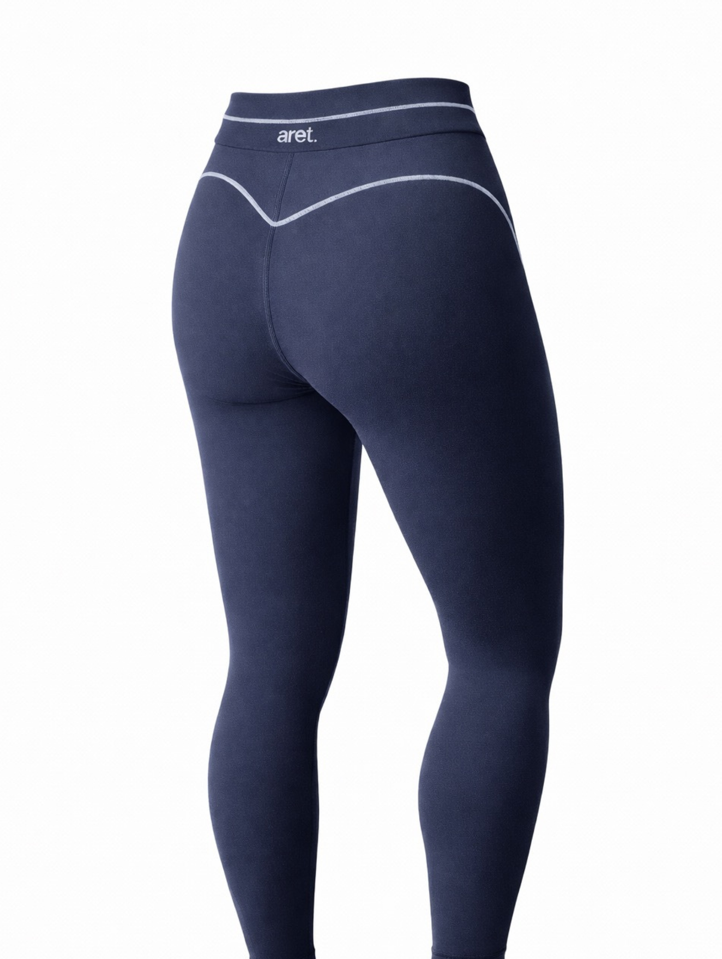 Set Azul Marino Ribete Blanco