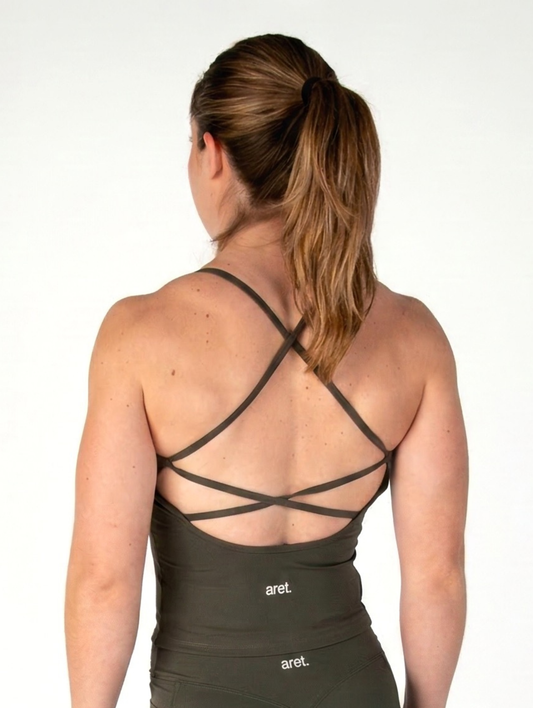 Olive Sculpt Tank Top