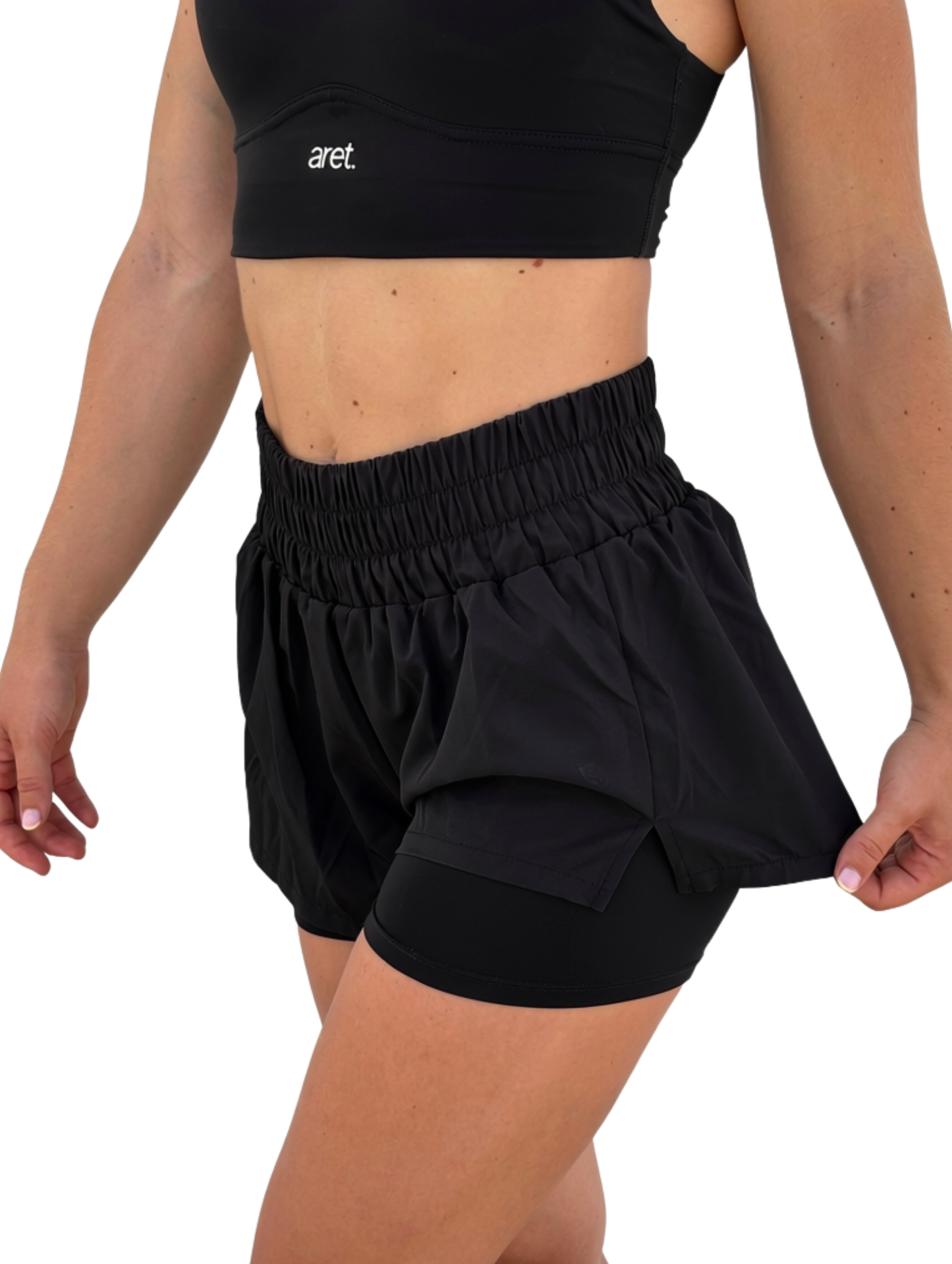 Short running mujer doble malla
