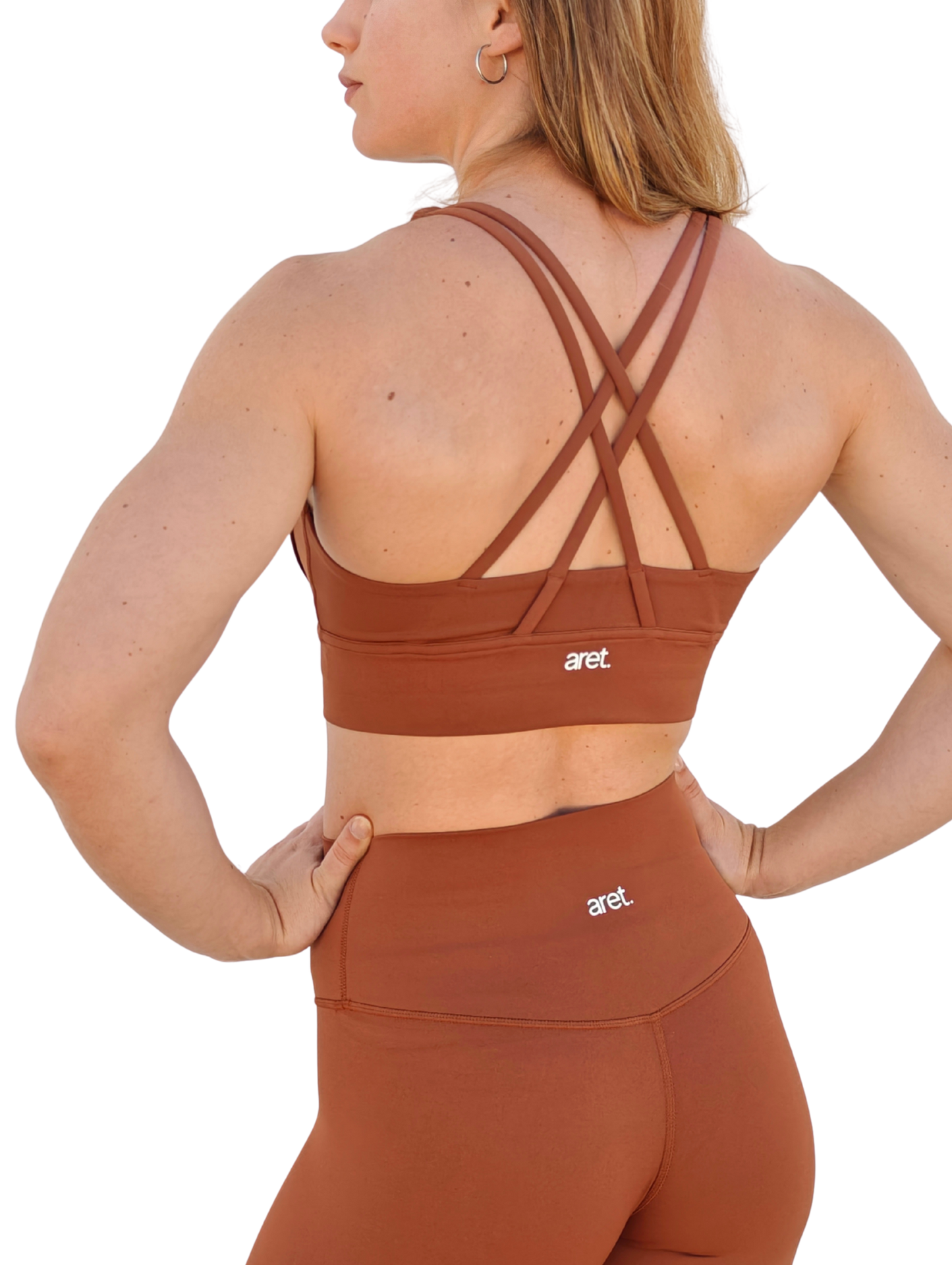 Set legging largo - top alta sujección- Brick