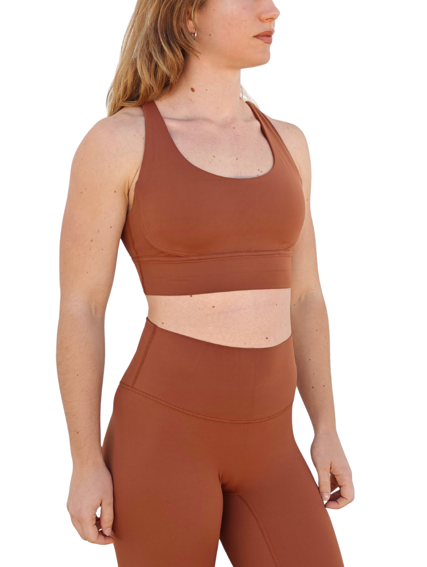 Set legging largo - top alta sujección- Brick